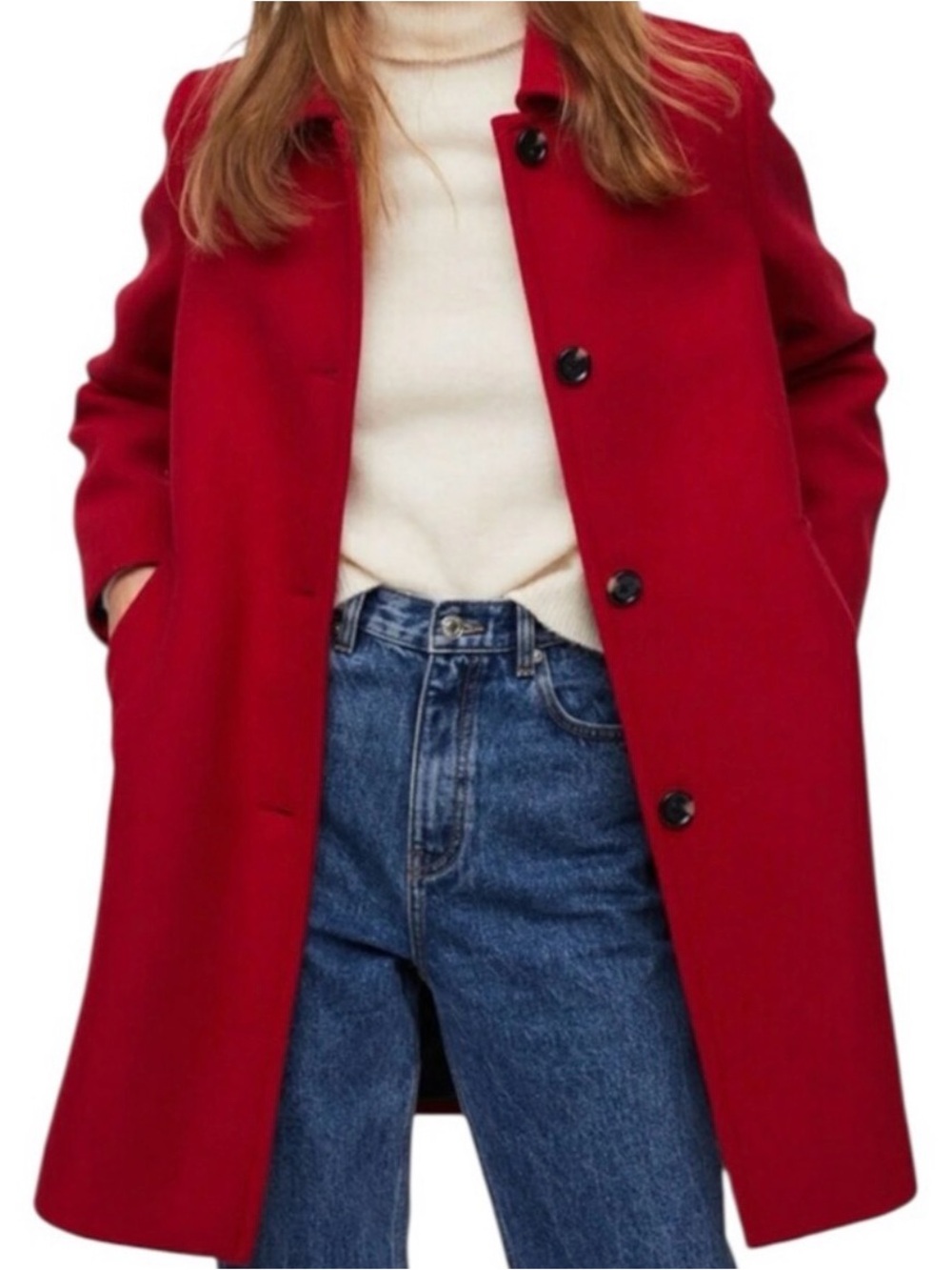 Mango Red Trench Coat